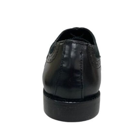 LIBERTYZENO Mens Formal Genuine Leather And Suede Black Oxford Dress Shoes main image 5